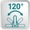 Schwenkbar 120°